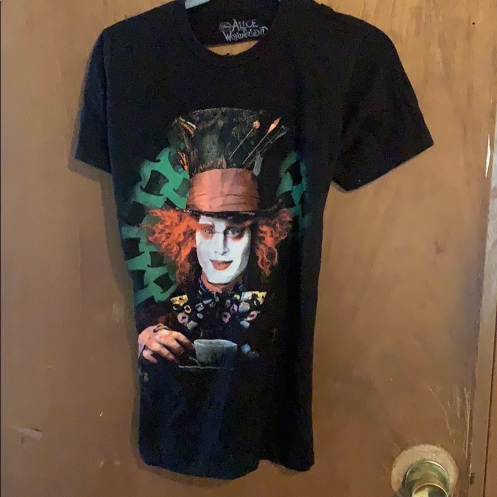 Mad hatter alice and wonderland cut up shirt